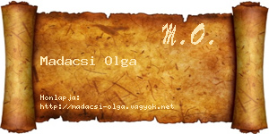 Madacsi Olga névjegykártya